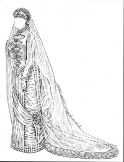 [1880 wedding gown]