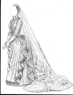 [1884 wedding gown]