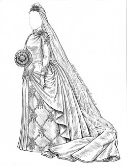 [1888 wedding gown]