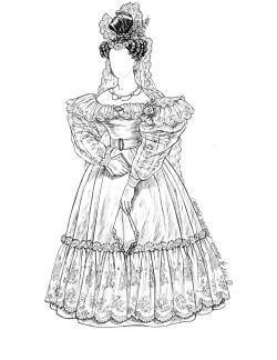[1831 wedding gown]