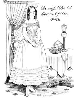[1840s bride with cream jar]
