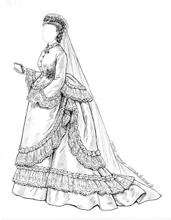 [1871 wedding dress]