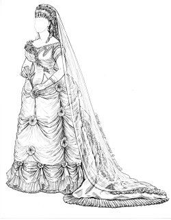 [1875 wedding dress]