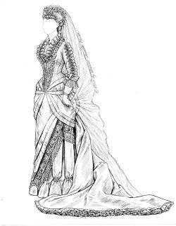 [1879 wedding dress]