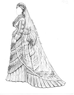 [1873 wedding dress]