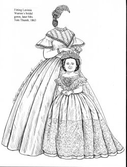 [FITTING LAVINIA WARREN'S BRIDAL GOWN, LATER MRS. TOM THUMB, 1863]